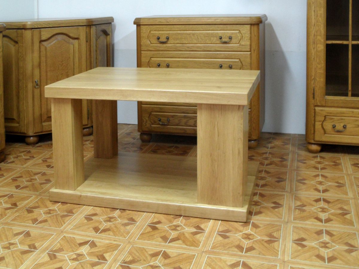 Nowoczesny designerski stolik kawowy z litego drewna 2